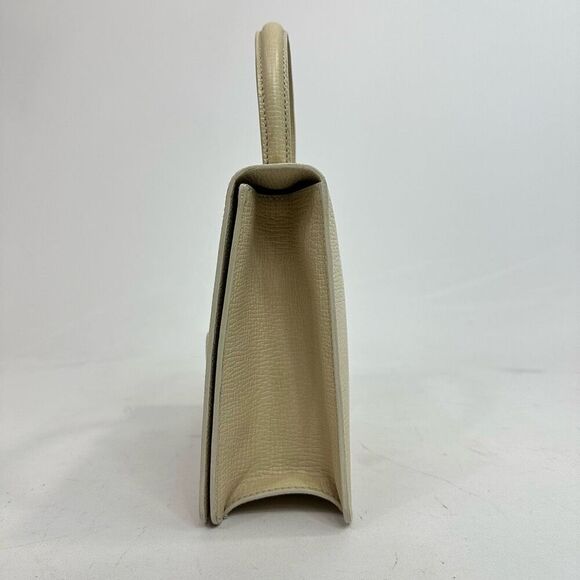 Vintage Loewe Barcelona Bag Cream Leather Top Handle - Picture 5 of 12